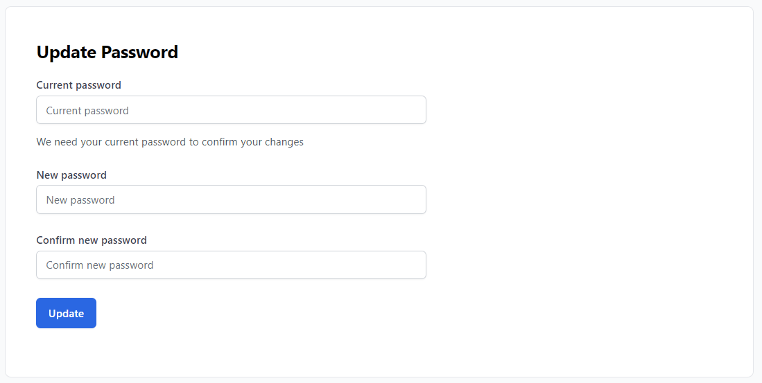 Account settings