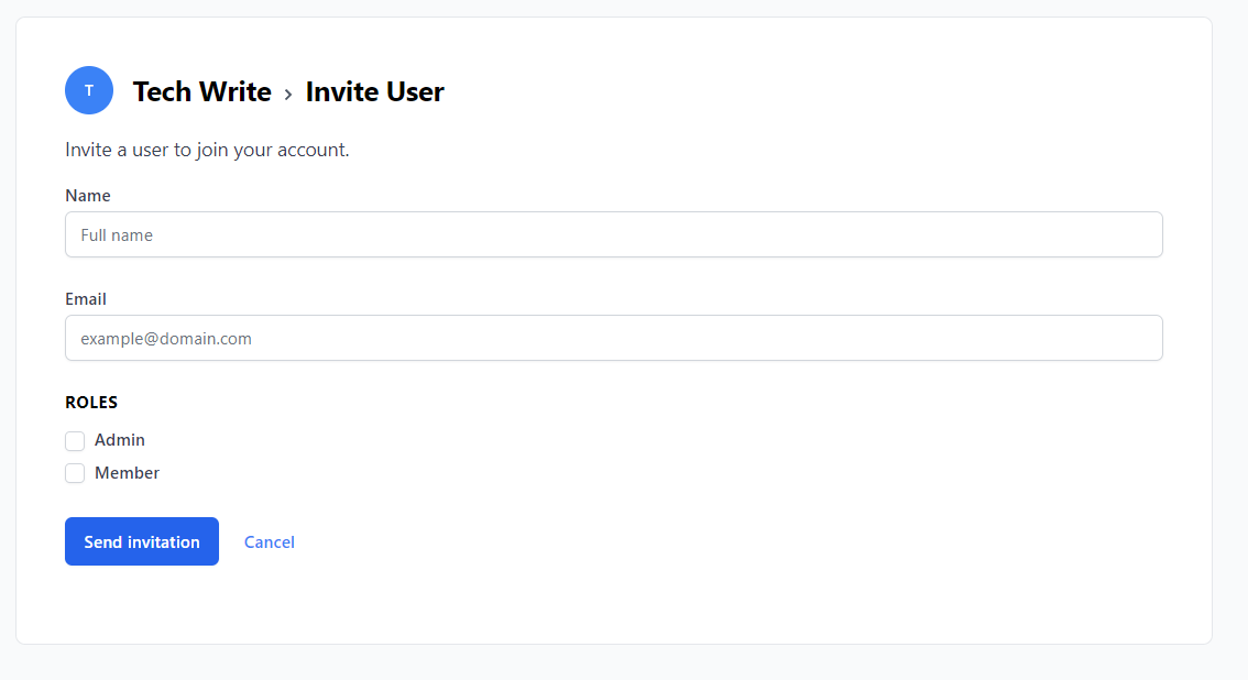 Account settings