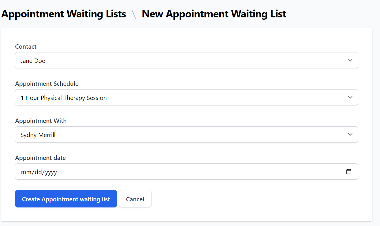 appointments