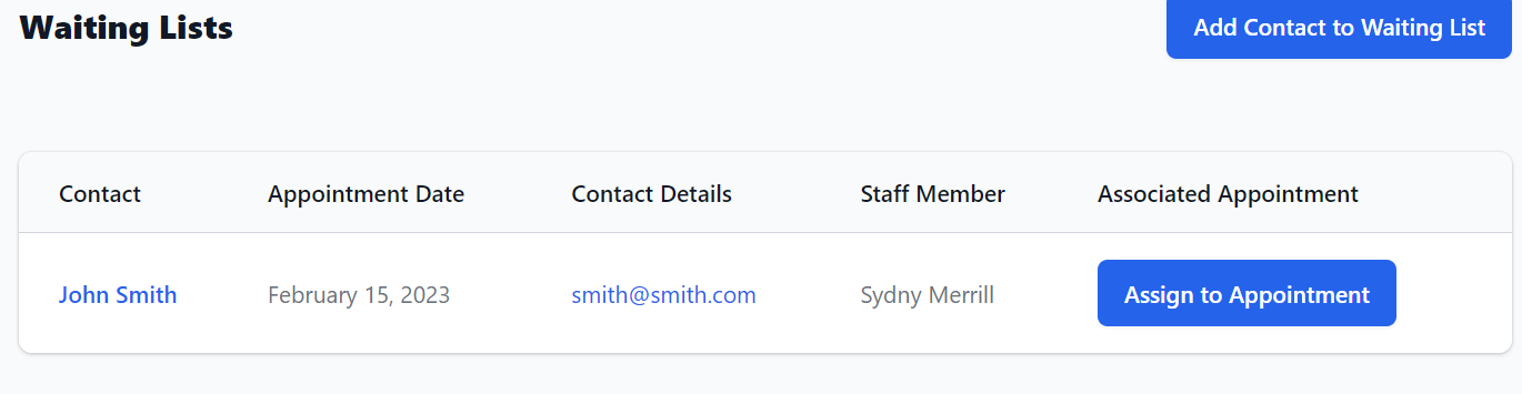 appointments