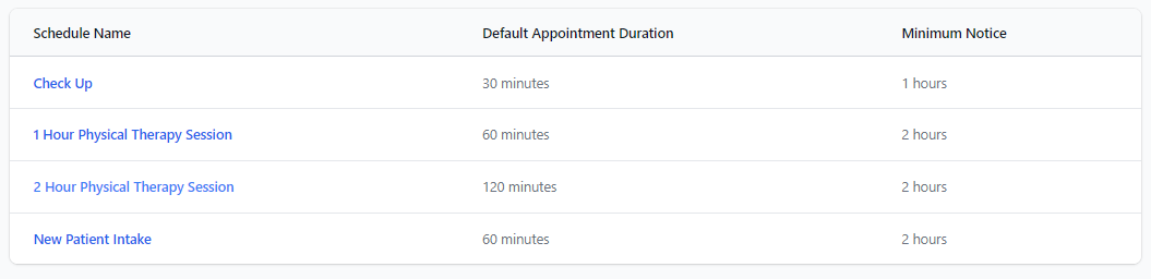 appointments