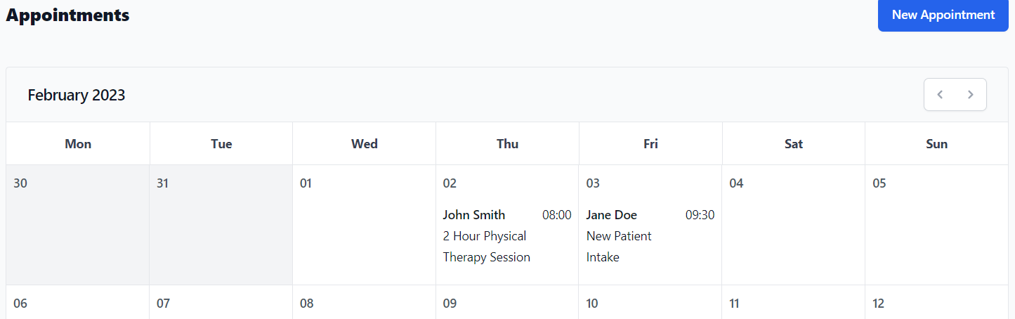 appointments