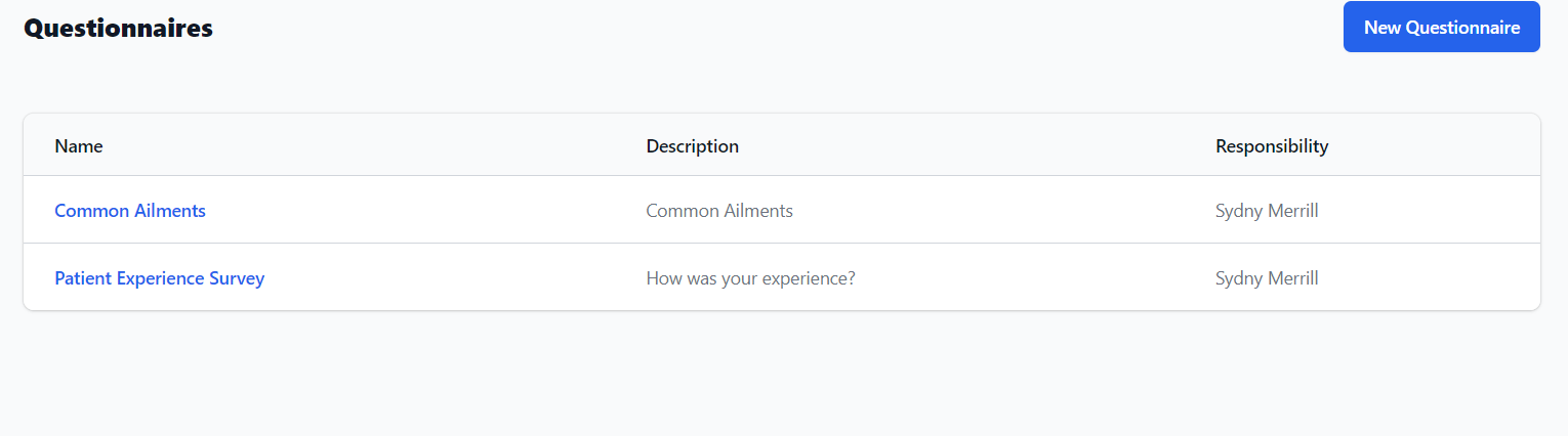 questionnaires
